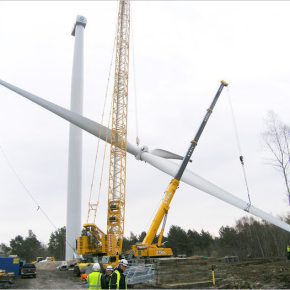 Подъем ветрогенераторов на полуострове Пакри. Eesti Energia