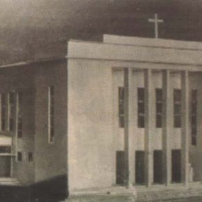 Макет здания гернгутерской церкви на улице Каупмехе.
