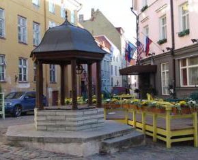 Площадь Карья в Таллине, и её колодец