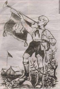 Образцовый пионер образца лета 1941 года на первой полосе газеты "Noorte Hääl".