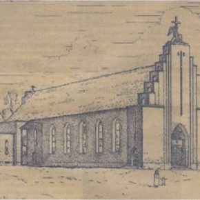 Церковь прихода Вефиль на первоначальном проекте 1935 года...