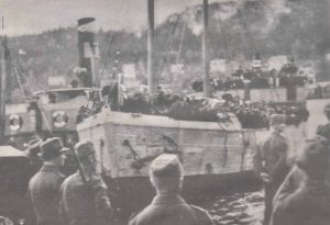 Прибытие в Швецию 842 беженцев 27 сентября 1944 года на судне «Венера».