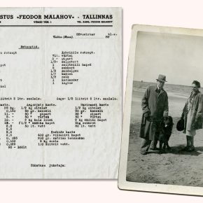 Рецепт таллиннских килек Малахова, 1941 год. Рыбопромышленник Фёдор Малахов, 1937 год.