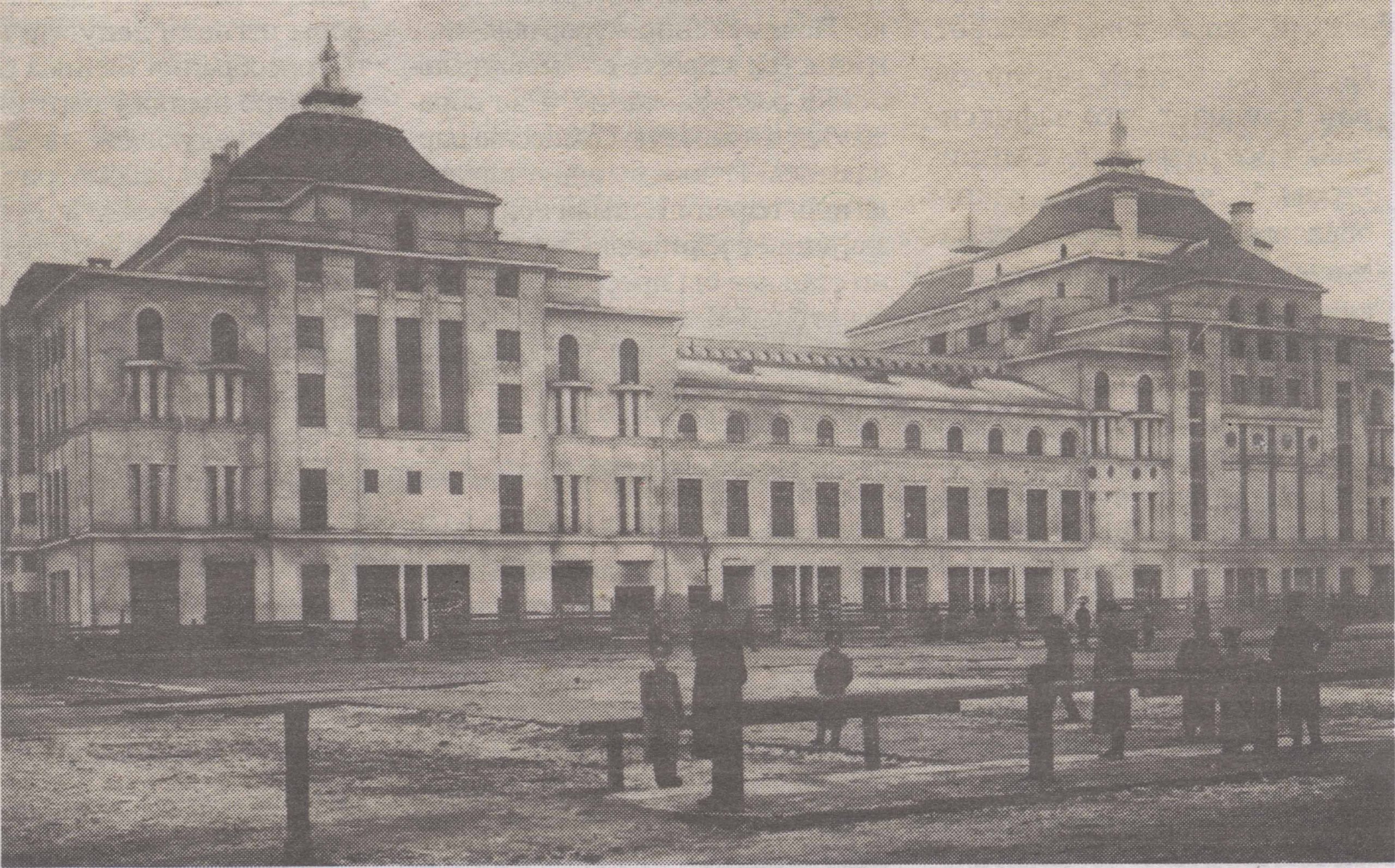 Северный фасад театра «Эстония» в первоначальном облике.
